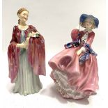 A Royal Doulton lady figure 'Olivia' HN.1995; together with another Royal Doulton lady figure 'Top