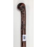 A rare shillelagh swordstick, with 70cm triangular section blade, length 97.5cm.