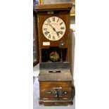 Early 20th Century oak cased clocking-in clock by The National Time Recorder Co Ltd, Blackfriars,