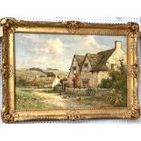 ALFRED DE BREANSKI (1852-1928) Sapperton in the Cotswolds Oil on canvas Signed Further signed to