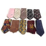 Ten designer ties, Dior, Louis Vuitton, Ted Baker, Pierre Cardin, Yves Saint Laurent, Christian