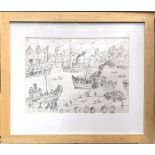 SIMEON STAFFORD (b. 1956) Falmouth Docks Pencil on paper Signed and dated 26.04.07 Further signed