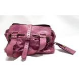 A ladies Mulberry pink leather handbag, 22 x 34cm