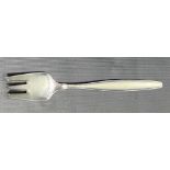 Georg Jensen silver cake fork, stamped 'GEORG JENSEN STERLING DENMARK', length 14.5cm, weight 29.