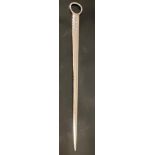 George III silver meat skewer by William Eley & William Fearn, London 1805, length 30cm, weight 2.