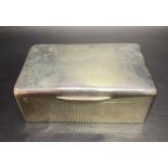 Victorian silver rectangular dome lidded cigarette box, with engraved inscription, maker JB,