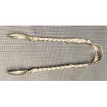 Pair of Victorian silver apostle sugar tongs, London 1890, weight 0.95oz approx.