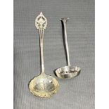 Two George V silver sifter spoons, one Sheffield 1911, the other Birmingham 1924, weight 1.15oz