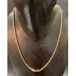 9ct gold fancy link necklace, stamped 9ct, length 48cm, weight 8.7g approx.