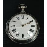 A George III silver pair cased pocket watch, the fusee movement signed CHAS SMITH LONDON 15370,