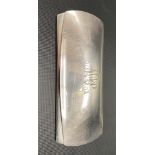 George V silver spectacles case with engraved monogram to the front, Birmingham 1919, length 10.5cm,