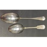 George III silver Old English pattern tablespoon, maker SG EW, London 1792; together with a George V