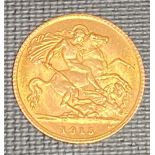 George V 1915 half sovereign