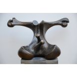 Roland Monteyne: sculpture/bronze 'abstract' (62x96x54cm)