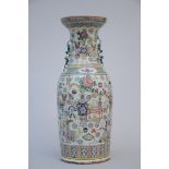 A vase in Chinese famille rose porcelain 'antiquities' (61cm)