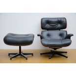 After Eames: lounge chair en ottoman