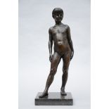 Irénée Duriez: statue in bronze 'young girl' (71cm)