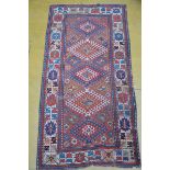 A Caucasian carpet with geometric figures (*) (125x240cm)