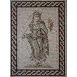 Decorative panel in mosaic 'Greek goddess' (80x110cm)