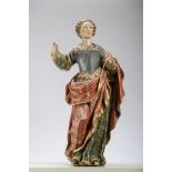 Baroque sculpture in polychrome wood 'saint' (87cm)