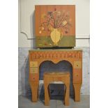 Alix Cavalière by Zanotta 'dressing table with stool' (32x73x136cm)