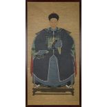 A pair of Chinese paintings 'ancestors' (177cm)