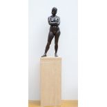 Irénée Duriez: statue in bronze 'standing nude' (82cm)