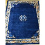 A Chinese blue carpet (275x375cm)