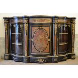 A Napoleon III three-door cupboard with Boulle inlaywork (*) (50x198x117cm)