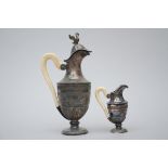 Silver ewer and milkpot in Empire style (34cm)