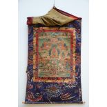 A large Tibetan thanka 'Buddha', 19th - 20th century (50x68cm)