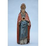 A statue in oak 'bishop', 16th - 17th century (93cm)