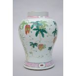 A vase in Chinese porcelain 'citrus fruits' (35cm)