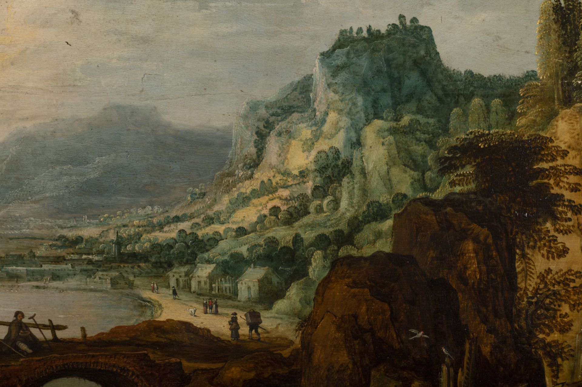 Anonymous (17th century): painting (o/p) 'company in landscape' (*) (102x62cm) - Bild 6 aus 8