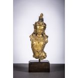 A bronze fragment 'Manjushri' Zanabazar school, Mongolia 18th century (13cm)