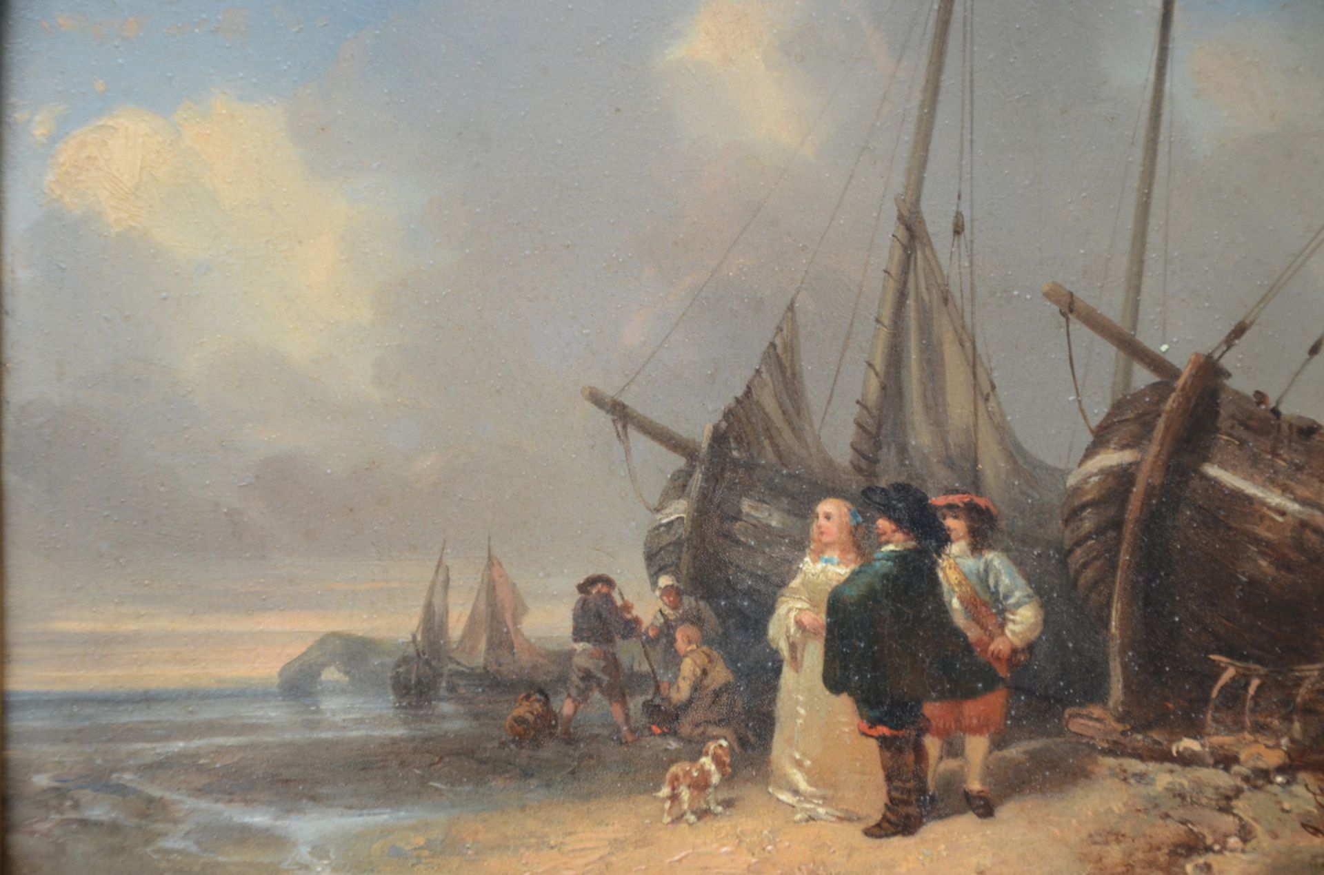 Bouchez (1855): painting (o/p) 'marine' (27x22cm) - Image 2 of 4