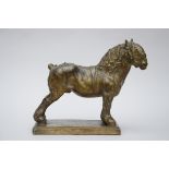 Domien Ingels: statue (plaster) 'horse' (18x52x41cm)