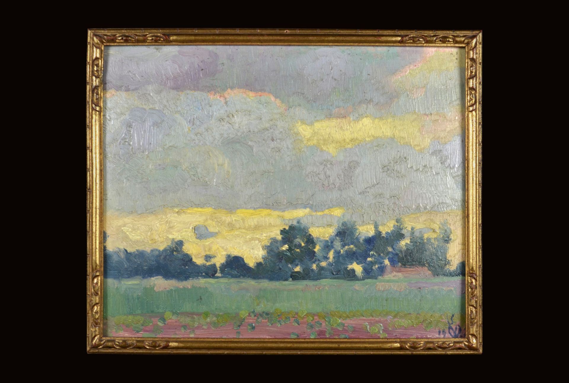 Edmond Verstraeten (monogram): painting (o/p) 'landscape' (32x26cm)