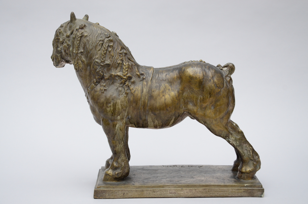 Domien Ingels: statue (plaster) 'horse' (18x52x41cm) - Image 2 of 5