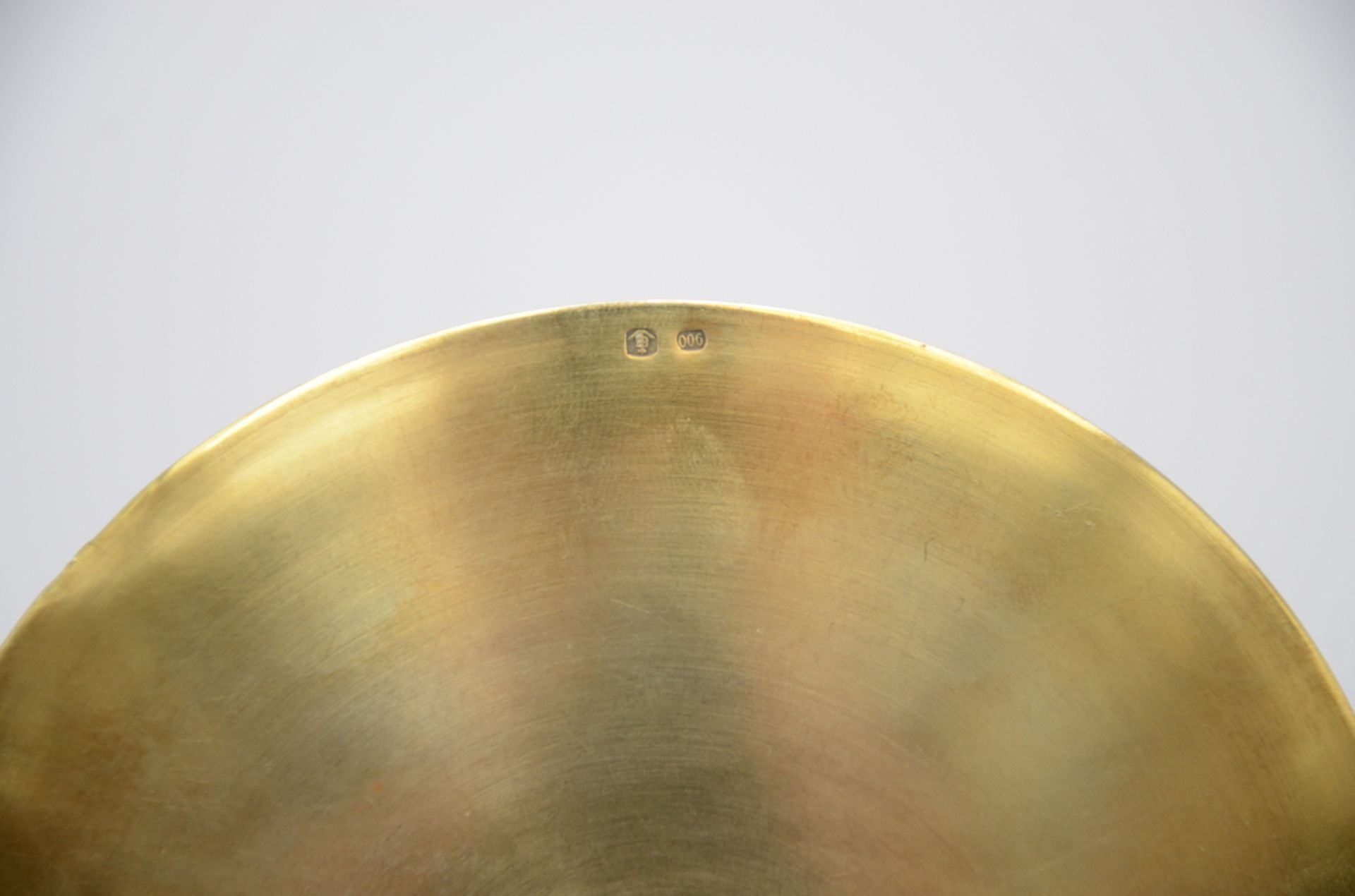 Art deco chalice in gilt silver, Bourdon Ghent (original case) (16cm) - Bild 3 aus 5