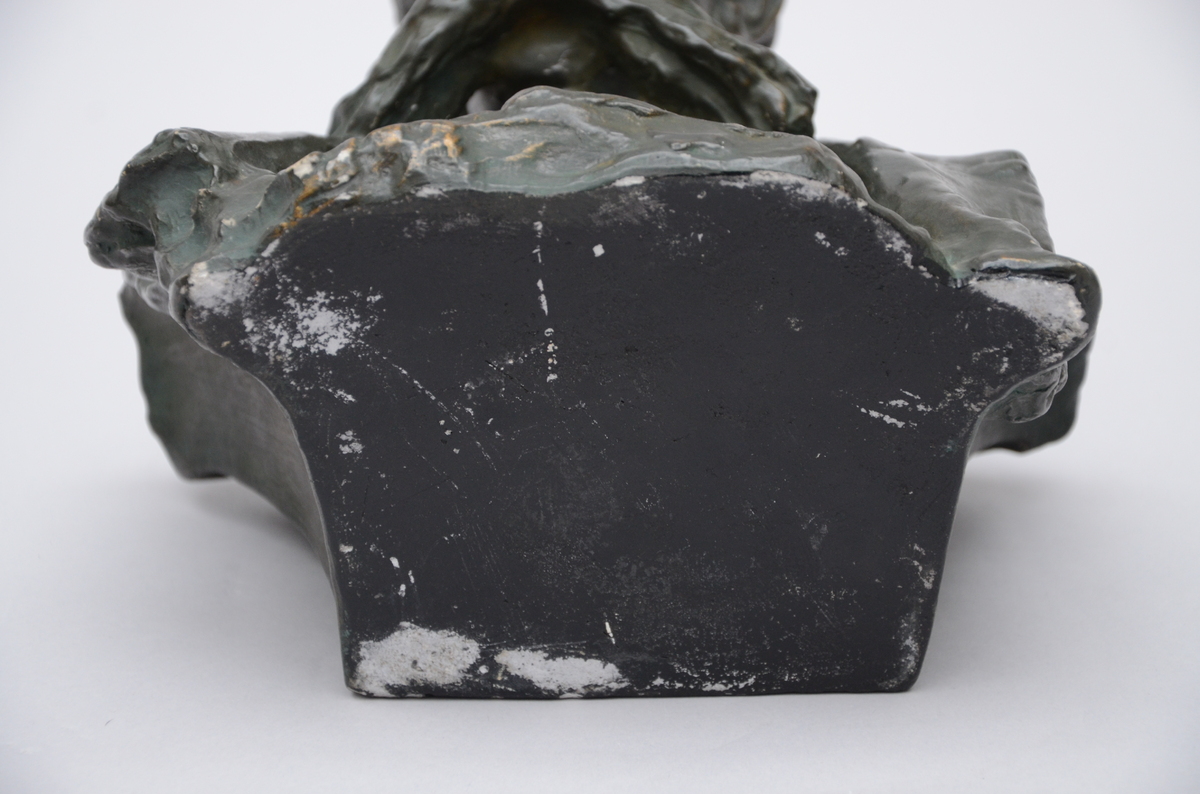 Schroevens: a plaster bust 'Emile Verhaeren' (30cm) - Image 3 of 3