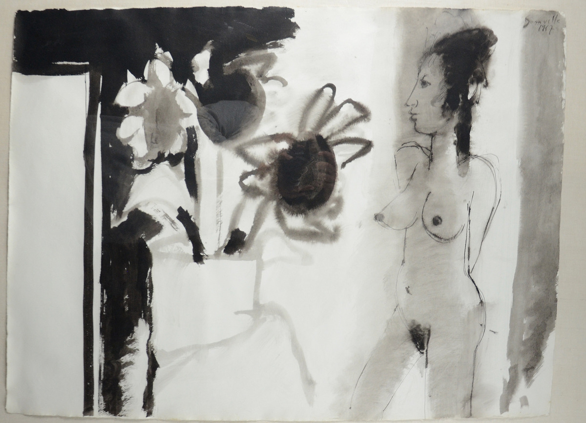 Somville R .(1967): drawing 'nude' (98x77cm)