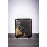 A Japanese cigarette case with Komai inlay (signed) (7x8cm)