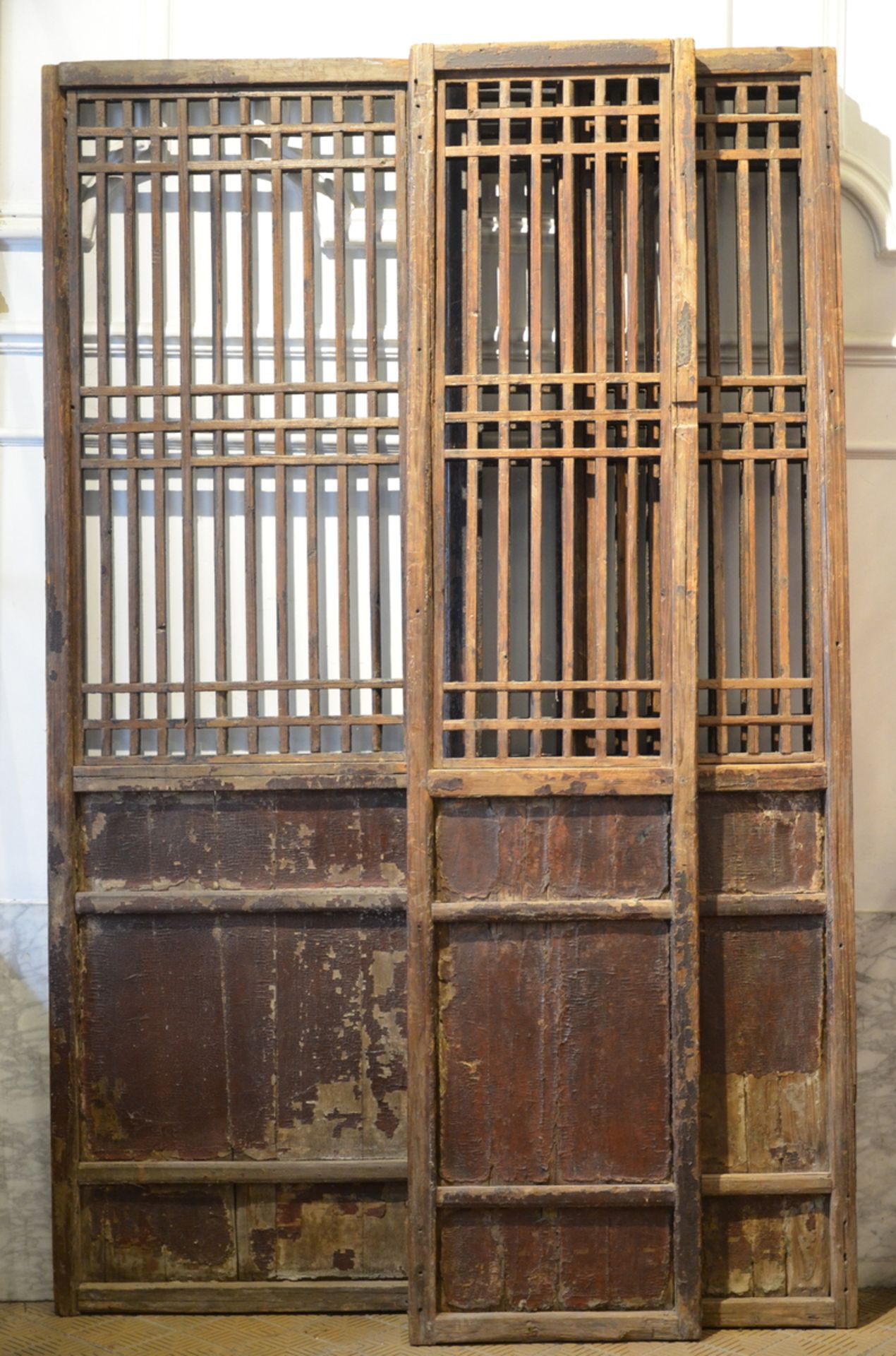 Set of 4 Chinese wooden screens - Image 3 of 3