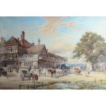 John Sowden: gouache 'Tewkesbury Old Inn' (76x54cm)