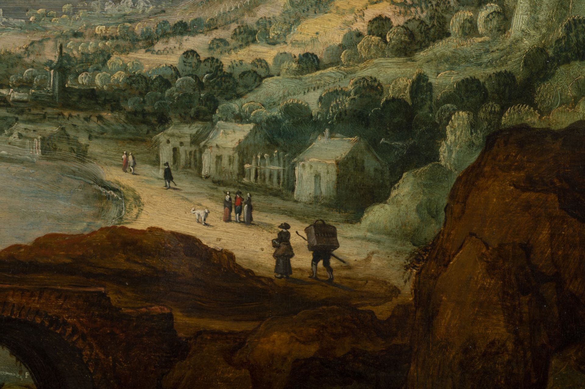 Anonymous (17th century): painting (o/p) 'company in landscape' (*) (102x62cm) - Bild 5 aus 8