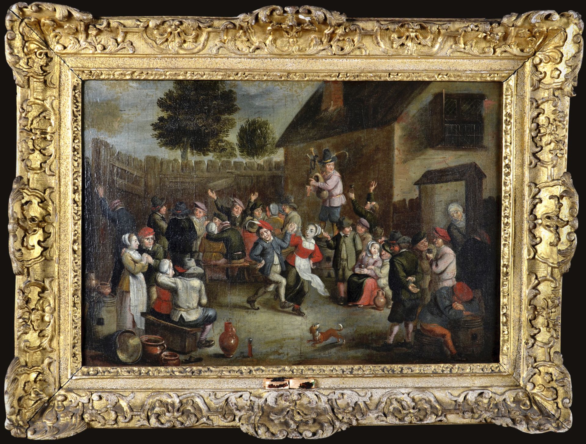 Anonymous (17th - 18th century): painting (o/c) 'the party' (55x37cm)