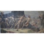 Anonymous (19th century): monumental painting (o/c) 'Jason and the Argonauts' (*) (550x283cm)