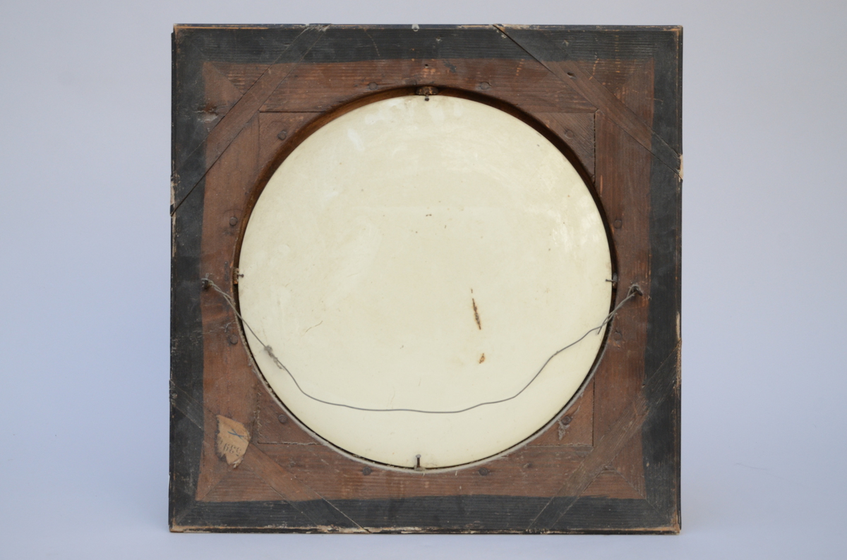 F. Gardon: painted plaque in porcelain 'still life' (38cm) - Image 3 of 3