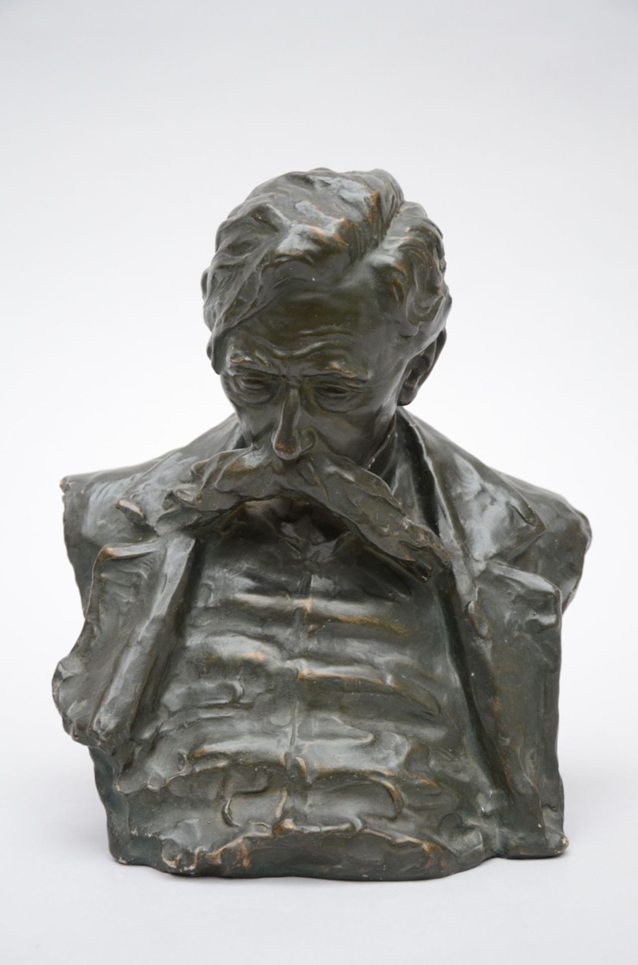 Schroevens: a plaster bust 'Emile Verhaeren' (30cm)